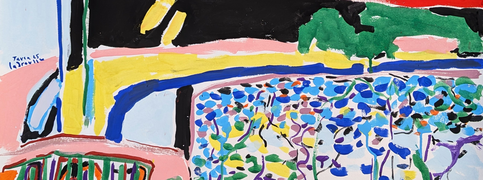 4 - Labrousse - Un été à Javea - Passage vers le bleu - Gouache sur papier - 100 x 70 cm - Signé bas gauche - 2026.jpg