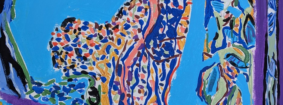 Labrousse - Un été à Javea - Bleu - Gouache sur papier - 100 x 70 cm - Signé bas droit - 2026.jpg